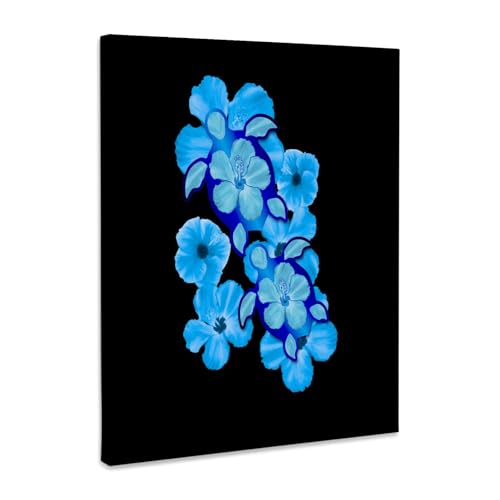 3dRose Hawaiian Ohana Honu Sea Turtles and Flowers to show your Aloha spirit. Museum Grade Canvas Wrap 8x10 - size: 8"L x 10"W