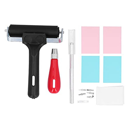 Carving Rubber Stamp Kit Premium Printmaking Printing Mixed Set with 6 Blades Craft Tools Art Supplies for DIY Artists and Hobbyists Rubber Size 15 x 10 x 0.8cm
