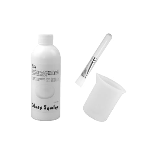Eco-Friendly Acrylic Gloss Sealer Varnish - Fading & Water Resistance - Fast Drying for Concrete Gypsum Plaster (8.45oz) - color: 8.45oz