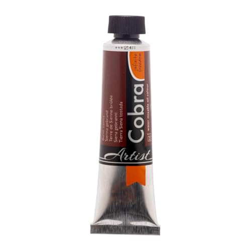 Cobra Artist Water Mixable Oil Colour - Burnt Sienna 40ml Tube