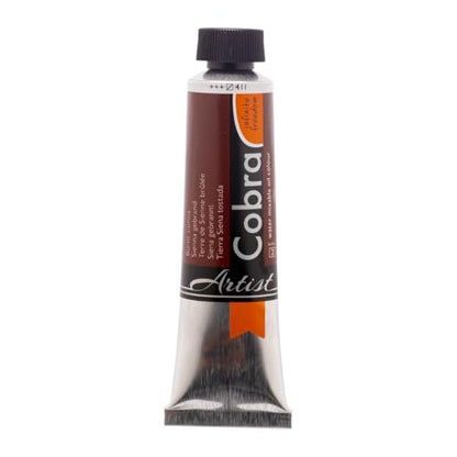 Cobra Artist Water Mixable Oil Colour - Burnt Sienna 40ml Tube
