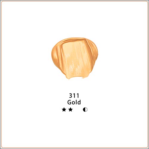 Artecho Gold Acrylic Paint, Gold Paint (120ml / 4.05oz) Tubes, Art Craft Paints for Canvas, Rock, Stone, Wood, Fabric, Art Supplies - color: Gold, style: Art