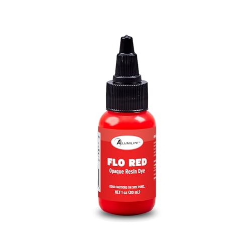 Alumilite Liquid Color Dye (Flo Red, 1 oz) Highly Concentrated Tint for Casting Resin, Polyester, and Urethane - Ideal for Clear, Translucent, or Opaque DIY Arts and Crafts, Beginners & Professionals - color: Flo Red