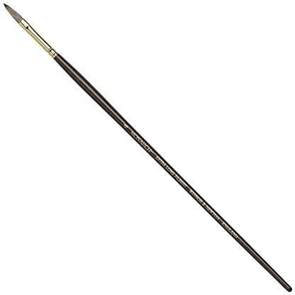 Winsor & Newton Monarch Filbert Long Handle Brush, X-Long, Size 4 - size: #4, style: Extra Long Filbert