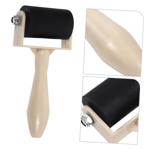 OHPHCALL Ergonomic Handle Printmaking Roller Ink Roller Tool Set Stamping Brayers for Art Supplies
