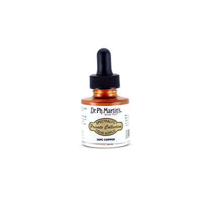 Dr. Ph. Martin's Spectralite Private Collection Liquid Acrylics (36PC) Arcylic Paint Bottle, 1.0 oz, Copper, 1 Bottle