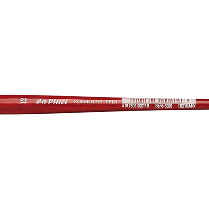 da Vinci Watercolor Series 5880 CosmoTop Spin Paint Brush, Flat Synthetic with Red Handle, Size 12 (5880-12) - size: Size 12, style: Flat