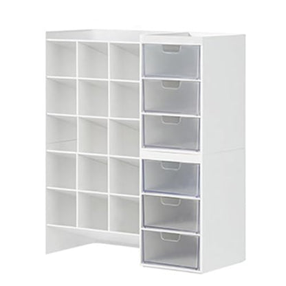 Stacking Marker 6-grid Inclined Pen Slots Large Capacity Desk Marker Storage Holder With 3 Drawers - color: Double layer