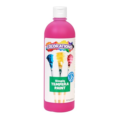 Colorations Paraben-Free Tempera Paint for Kids - Magenta, 16 Ounce Bottle, Non-Toxic and Made in The USA - color: Magenta