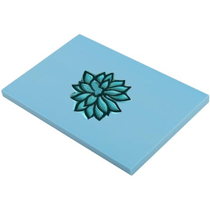 ZOENHOU 20 Pcs 4" x 6" Blue Rubber Carving Blocks, Linoleum Blocks for Printmaking,Soft Rubber Crafts Rubber Stamping Blanks