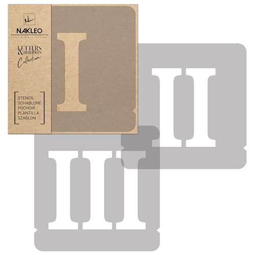 NAKLEO 12 Pcs Numbers and Symbols 2.8 Inch, Roman Plastic Stencils for Crafts Reusable, 12 Sheets for Painting, Template Art, Wall, Wood, Fabric - color: Roman, size: 2.8" x 2.8"