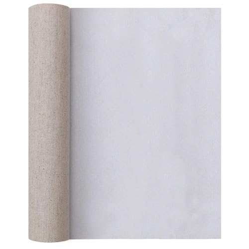 Linen Blend Canvas Roll 28 cm 1M/roll Primed for Acrylic Oil Painting