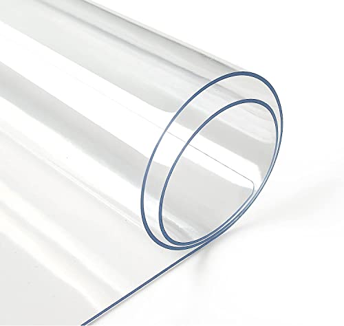 Deep Dream 1.5mm Clear Desk Cover Protector, 14×48 Inch Clear Desk Cover, Rectangular Vinyl Desk Pad, PVC Plastic Table Cover for Office, Dresser, Night Stand, Computer & Writing Desk Tabletop - color: Clear 1.5mm, size: 14" x 48"