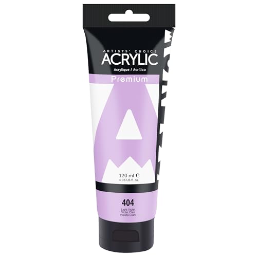 AUREUO Light Violet Acrylic Paint, 4 Fl Oz / 120ml Single Tube, Rich Pigment Art Craft Paints for Canvas, Rocks, Wood, Ceramic, Fabric - Art Supplies for Beginners, Professionals, Artists - color: Light Violet, size: 4 Fl Oz (Pack of 1)