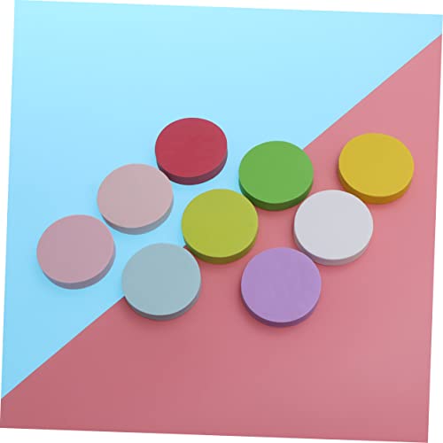 Uonlytech 10-Piece Rubber Carving Blocks Set for DIY Crafts 1x5cm Round Stamp Carving Blocks for Scrapbooking and Postcards for Artists Random Color