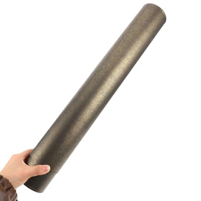 TEHAUX Extendable Black Gold Poster Holder Tube Telescoping Art Carrying Case for Artwork Storage Document Protection and Scroll Transport for Students and Designers