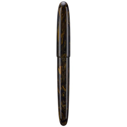 Asvine C80 Fountain Pen #8 Stub 1.1mm Nib Large Handcraft Calligraphy Art Drawing Pen with Converter Pen Case Collection Set (Brown Gold) - color: Brown Gold, style: Stub