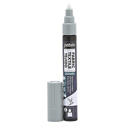 Pebeo 7A Marter Fabric Marker, 4 mm, Pastel Taupe - color: Pastel Taupe