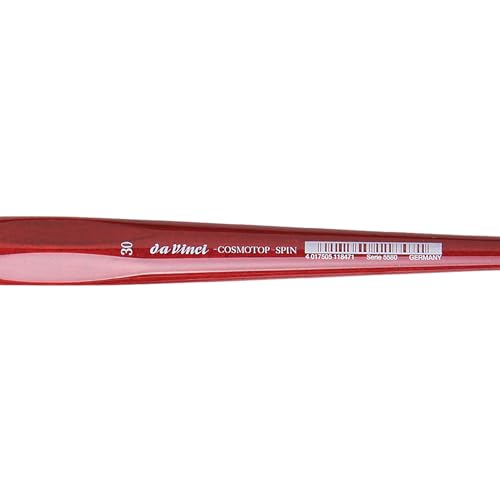 da Vinci Watercolor Series 5580 CosmoTop Spin Paint Brush, Round Synthetic with Red Handle, Size 30 (5580-30) - size: Size 30, style: Round