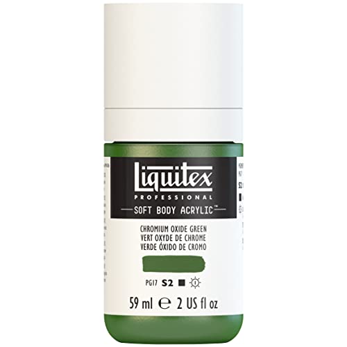 Liquitex Professional Soft Body Acrylic Paint, 59ml (2-oz) Bottle, Chromium Oxide Green - color: Chromium Oxide Green, style: 2-oz Bottle
