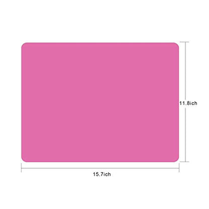 Silicone Placemats, Food-Grade Non-Slip Waterproof, Dining, Stain Resistant, Countertop Protector, Kitchen Counter Mat, Heat Resistant, Baking mat Dishwasher Safe (15.7x11.8Inch-4pack, Rose) - color: Rose, size: 15.7x11.8Inch-4pack