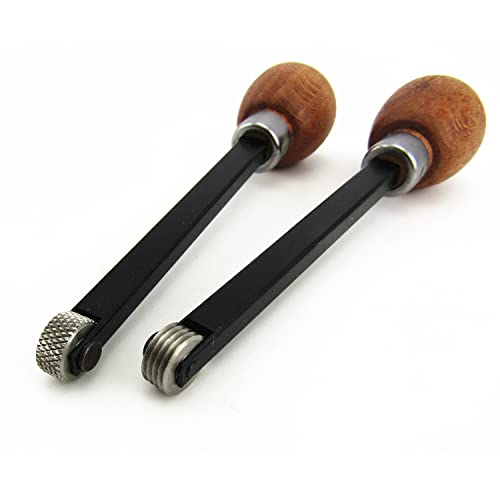 2pcs Printmaking Woodcut Copperplate Resin Board Engrave Etching Print Leathercraft Embossing Carve Roulette Wheel Tool Set