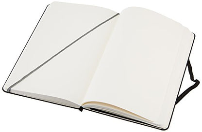 Amazon Basics Classic Blank Notebook, Hardcover, 240 Pages, 5" x 8.25", Black - size: 1 Pack, style: Unruled