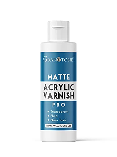 GRANOTONE Clear Coat Acrylic Matte Finish Varnish 6.76 fl oz Non Yellowing Non Toxic Anti Crazing 200 ML for Pro Artists Hobby Painters - style: Matte
