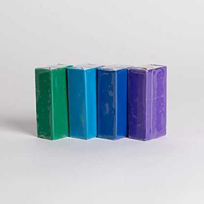 Van Aken Claytoon Modeling Clay – 1 lb (Four 4-oz Bars) – Use for Claymation, Models, and Stop Motion (Cool) - color: Cool