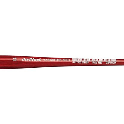da Vinci Watercolor Series 5880 CosmoTop Spin Paint Brush, Flat Synthetic with Red Handle, Size 14 (5880-14) - size: Size 14, style: Flat