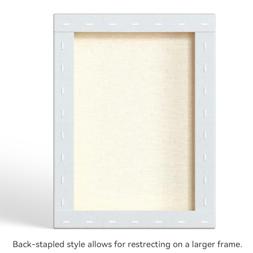 PHOENIX 12x16 Inch Pack of 2 Artist Canvas - Stretched Canvases for Painting - 3/4 Inch Profile, 100% Cotton 11 Oz. Gesso Primed White Blank Professional Canvas Oil & Acrylic Paints - size: 12"x16", style: Traditional
