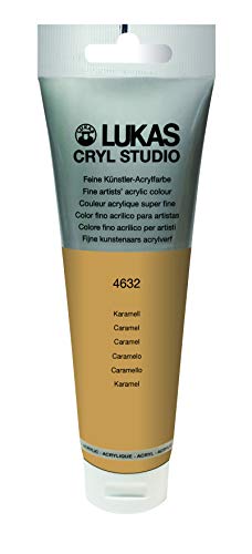 Lukas CRYL Studio Artist Acrylic Paint, Caramel, 125 ml Tube - High Pigment Acrylic Paints for Canvas Painting, Large Scale Works - Medium-Viscosity, Water-Mixable, Fast Drying - color: Caramel, size: 4.23 Fl Oz (Pack of 1)