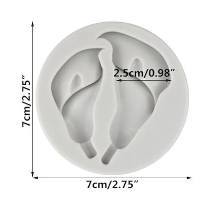 Flower Polymer Clay Mold Calla Lily Silicone Molds for DIY Crafts Air Dry Plaster Polymer Clay Epoxy Resin Casting Jewelry Making - color: Style T