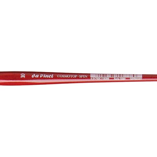 da Vinci Watercolor Series 5580 CosmoTop Spin Paint Brush, Round Synthetic with Red Handle, Size 10 (5580-10) - size: Size 10, style: Round