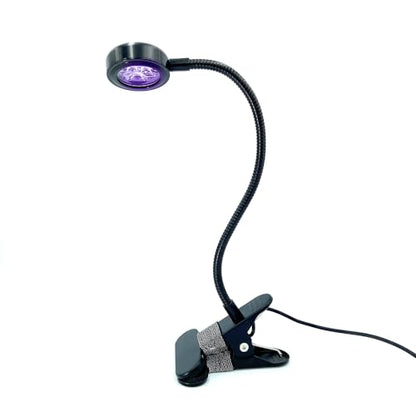 5W Gooseneck UV Light for Resin Curing, 395-405nm LED UV Curing Lamp with 12" Flexible Arm & Steel Clamp for Resin Molds, Jewelry Making, DIY Crafts, Gel X Nails, Nail Polish