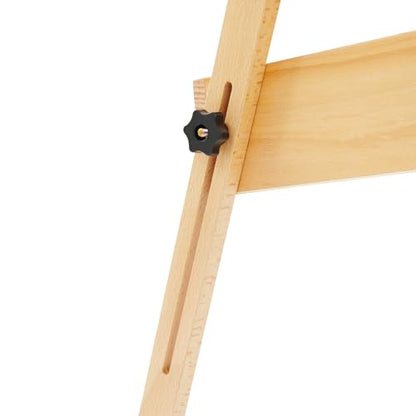 Wooden Artist Easel Stand,Movable Large Heavy Duty H-Frame Studio Easel with Universal Wheels,59”-72”Adjustable Height Painting Easel Rack for Homes Drawing Rooms Art Studios