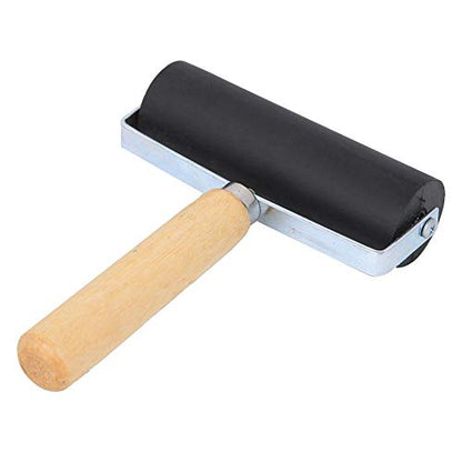 Rubber Brayer Roller Detachable Printing Roller for Ink, Printmaking, Block Stamping, Printing, Applying Glue, Wallpaper