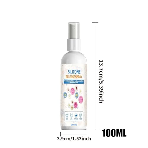 Mold Release Spray, Resin Demolding Agent, 100ml Easy Release Solution, Anti Stick Craft Spray, Fast Smooth Mold Separation Formula, 100ml for Holiday Crafts Adults Professionals Beginners