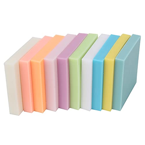 Zunate 10Pcs Color Rubber Stamp Blocks for Carving, DIY Soft PVC Engraving Bricks, Craft Accessories for Kids & Adults, 5x5cm Art Supplies