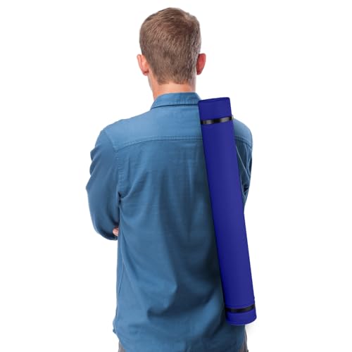 JJRING Blue Poster Tube, 25" to 40" Extendable Poster Storage Holder Tube with Carrying Strap, Poster Carrying Case for Blueprints, Scrolls, Maps and Architect Papers - color: Blue