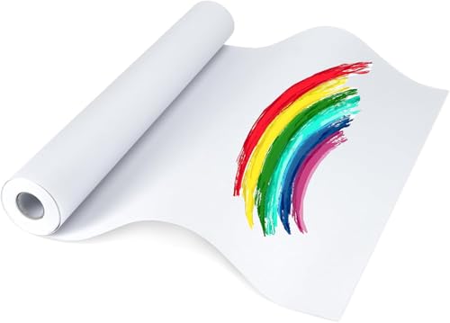 Easel Paper Roll 12 Inch x 49 Feet, Durable Drawing Paper for Kids Art,White Bulletin Board Paper,Craft Paper Roll for Paints, Wall Art and Gift Wrap ﻿