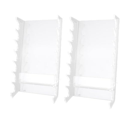Walfront Acrylic Makeup Brush Holder, Horizontal Drying Rack, Dual Ended Brush Storage Stand for Artists, Ideal Desk Accessories