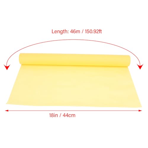 Sketching & Tracing Paper Roll for Sewing Drawing Sketching, Tracing Paper Roll Wide Cuttable Sewing Pattern Paper for Garment Making Canary Yellow (46m / 150.92ft) - size: 46m / 150.92ft
