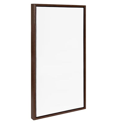 Kate and Laurel Sylvie Blank Framed Canvas Wall Art; 14x26.5 Brown; Modern Empty Canvas for Paint-Your-Own Art; Ready to Paint Premium Canvas Already Framed - color: Sylvie Walnut