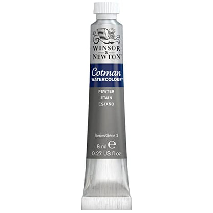 Winsor & Newton Cotman Watercolor Paint, 8ml (0.27-oz), Pewter - color: Pewter, style: 0.27-oz Tube