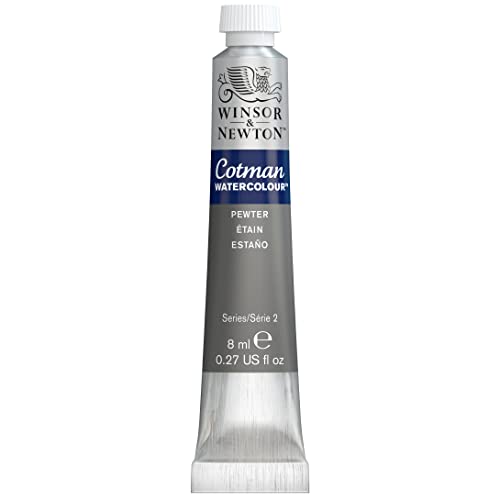 Winsor & Newton Cotman Watercolor Paint, 8ml (0.27-oz), Pewter - color: Pewter, style: 0.27-oz Tube