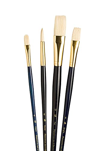 Princeton RealValue Brush Set, Natural, Dark Blue Handle, 4 Piece, 1 Count - style: Set-9131