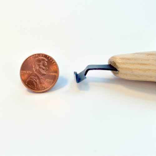 FLEXCUT Wood Carving Tools | Right-Handed V-Scorp | Gouge for Carving | 1/4 Inch, 70 Degree | KN24 | 1095 High Carbon Steel Blade | Made in the U.S.A. - style: 70 deg Right-Handed Scorp