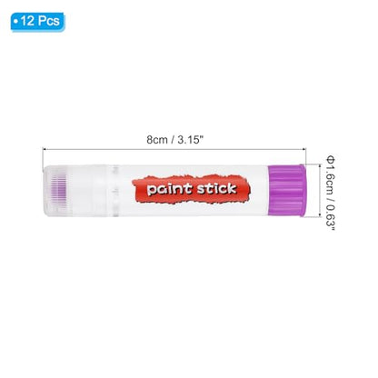 PATIKIL Tempera Paint Sticks, 12 Pcs Solid Tempera Paints Sticks Washable Bulk Markers Pen Quick Drying for Artists Beginners Art Supplies, Pink - color: Pink