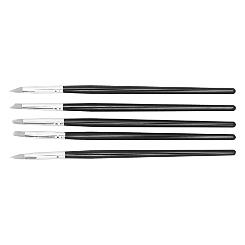 GLOGLOW Clay Sculpting Tools, Silicone Material, 5pcs Flexible Clay Shaping Pens for Oil Painting, Sculpture, and Crafting (S) - color: S
